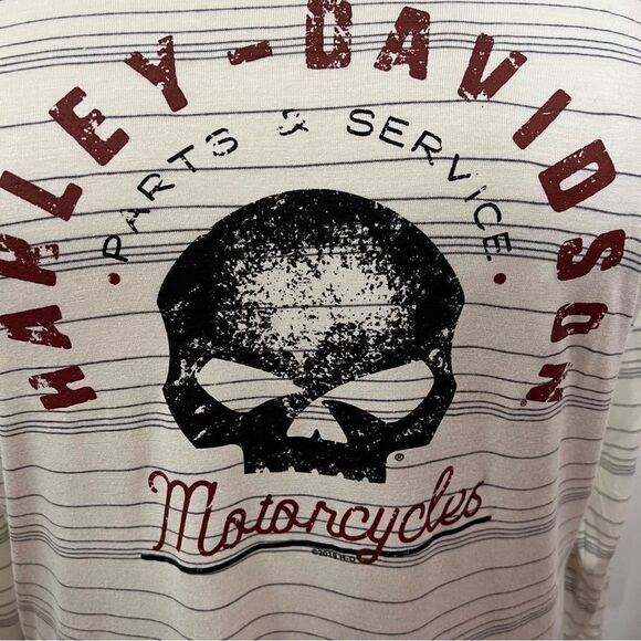 NWOT Harley Davidson Skull Front Plus Size Raglan Jersey -- 1X - Picture 5 of 12